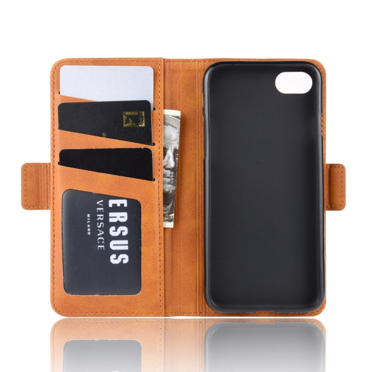 For iPhone SE 2022 / SE 2020 / 8 / 7 Dual-side Magnetic Buckle Horizontal Flip Leather Case with Holder & Card Slots & Wallet & Photo Frame
