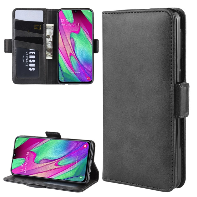 For Galaxy A40 Dual-side Magnetic Buckle Horizontal Flip Leather Case with Holder & Card Slots & Wallet & Photo Frame