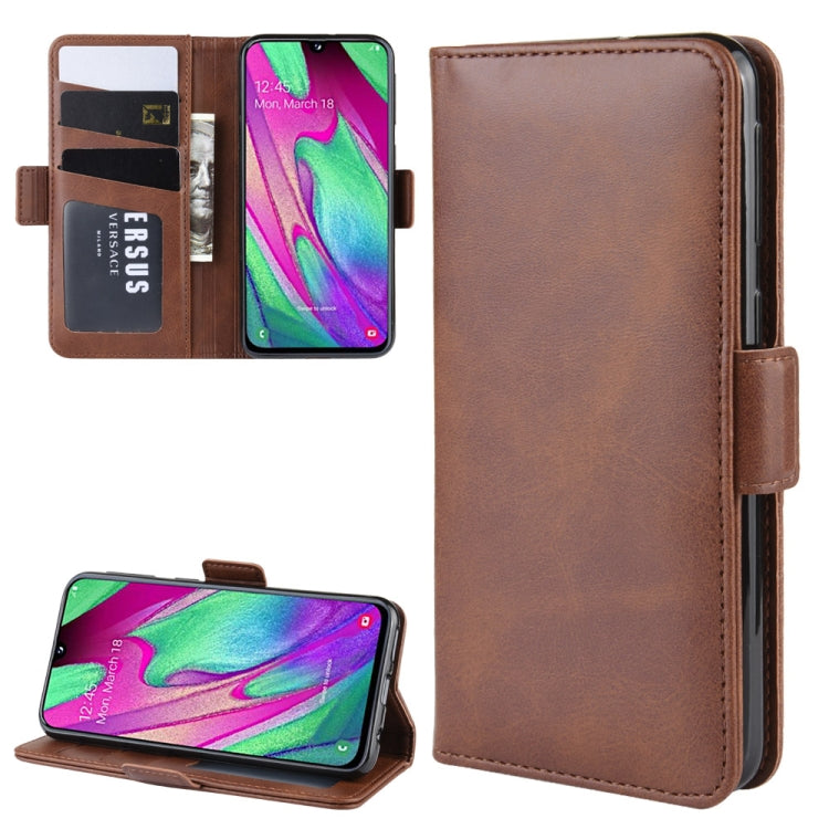 For Galaxy A40 Dual-side Magnetic Buckle Horizontal Flip Leather Case with Holder & Card Slots & Wallet & Photo Frame