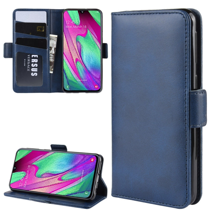 For Galaxy A40 Dual-side Magnetic Buckle Horizontal Flip Leather Case with Holder & Card Slots & Wallet & Photo Frame