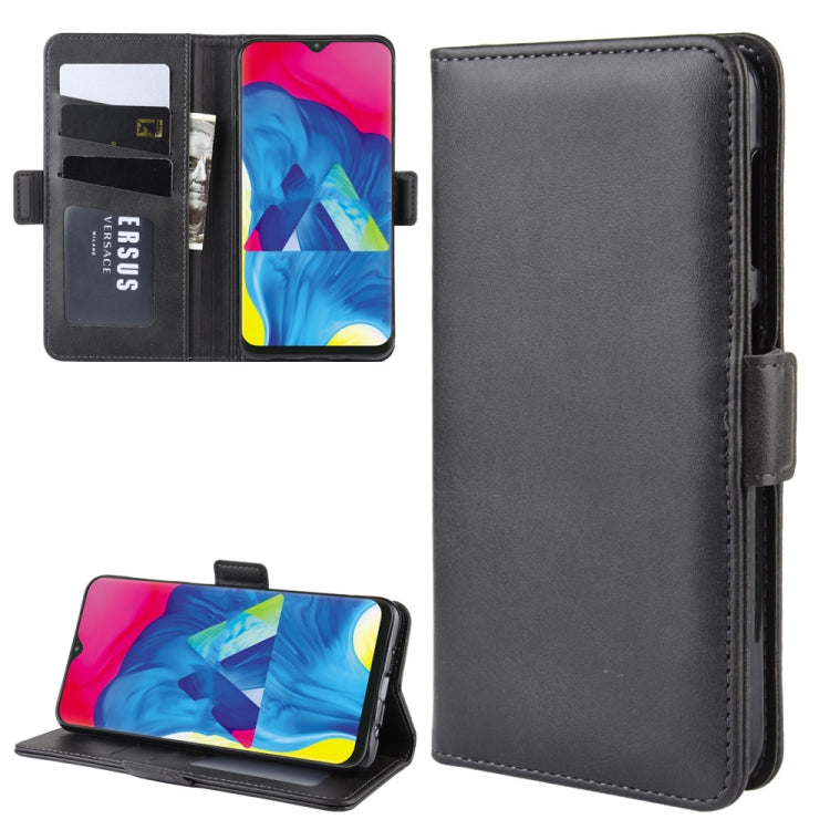 Dual-side Magnetic Buckle Horizontal Flip Leather Case for Galaxy M10, with with Holder & Card Slots & Wallet & Photo Frame