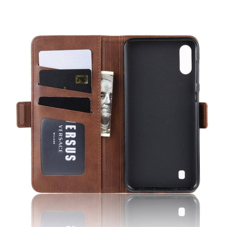 Dual-side Magnetic Buckle Horizontal Flip Leather Case for Galaxy M10, with with Holder & Card Slots & Wallet & Photo Frame