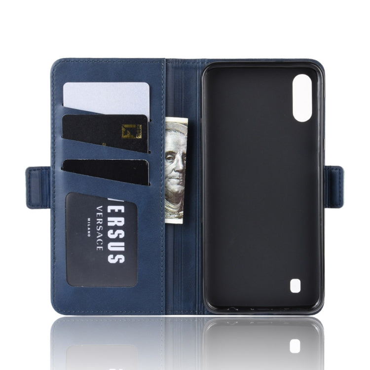 Dual-side Magnetic Buckle Horizontal Flip Leather Case for Galaxy M10, with with Holder & Card Slots & Wallet & Photo Frame