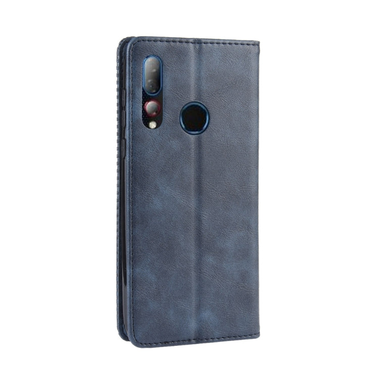 Magnetic Buckle Retro Crazy Horse Texture Horizontal Flip Leather Case for HTC Desire 19+(Desire 19 Plus) , with Holder & Card Slots & Photo Frame