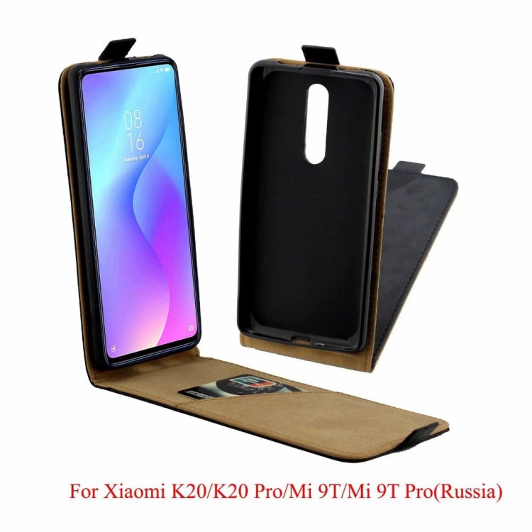 Business Style Vertical Flip TPU Leather Case  with Card Slot For Xiaomi Redmi K20/K20PRO/9T/9TPRO(black)