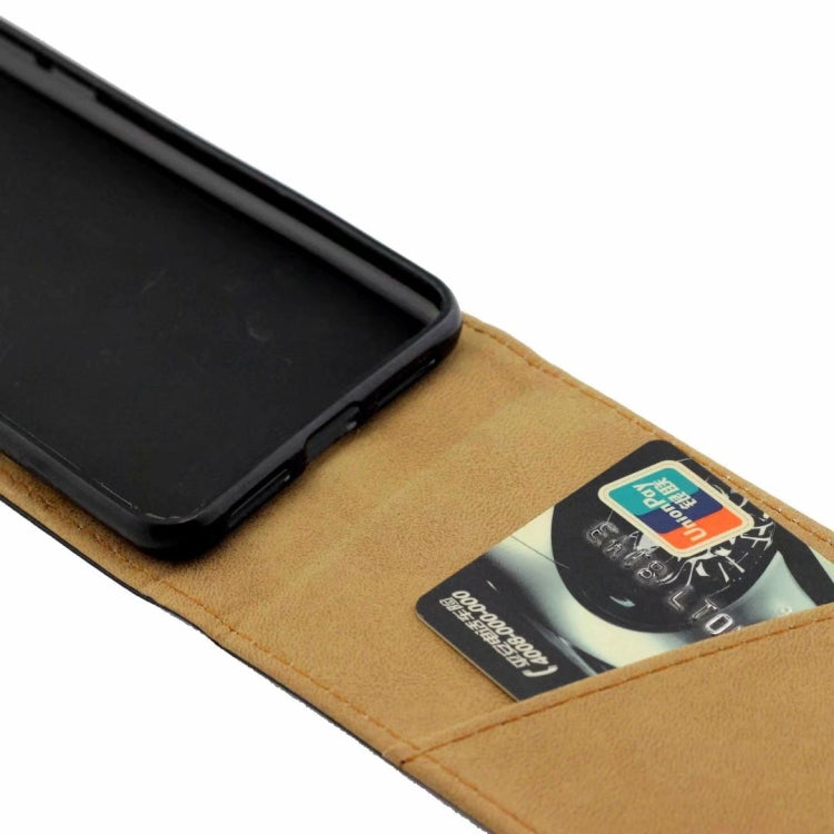 Business Style Vertical Flip TPU Leather Case  with Card Slot For Alcatel 3(2019)(black)