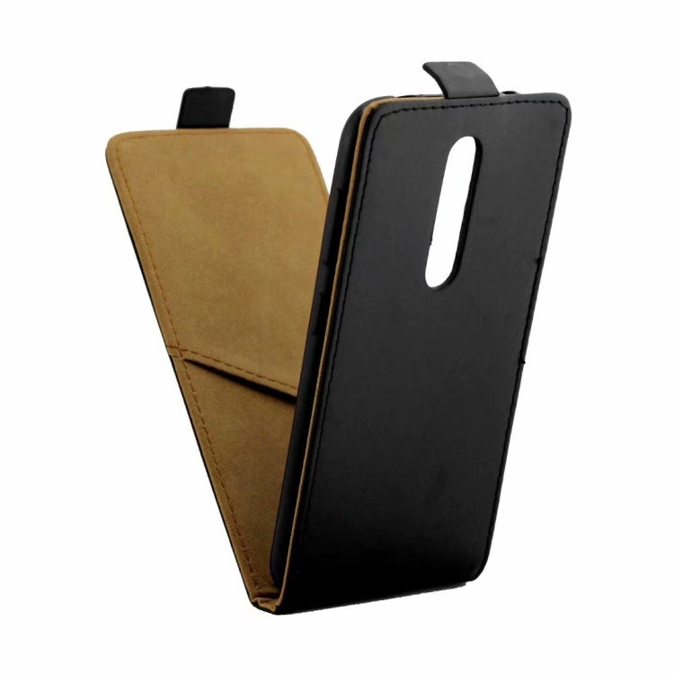 Business Style Vertical Flip TPU Leather Case  with Card Slot For Alcatel 3(2019)(black)