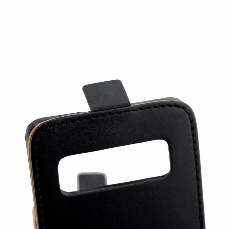 Business Style Vertical Flip TPU Leather Case  with Card Slot For Galaxy S10 5G/G977(black)