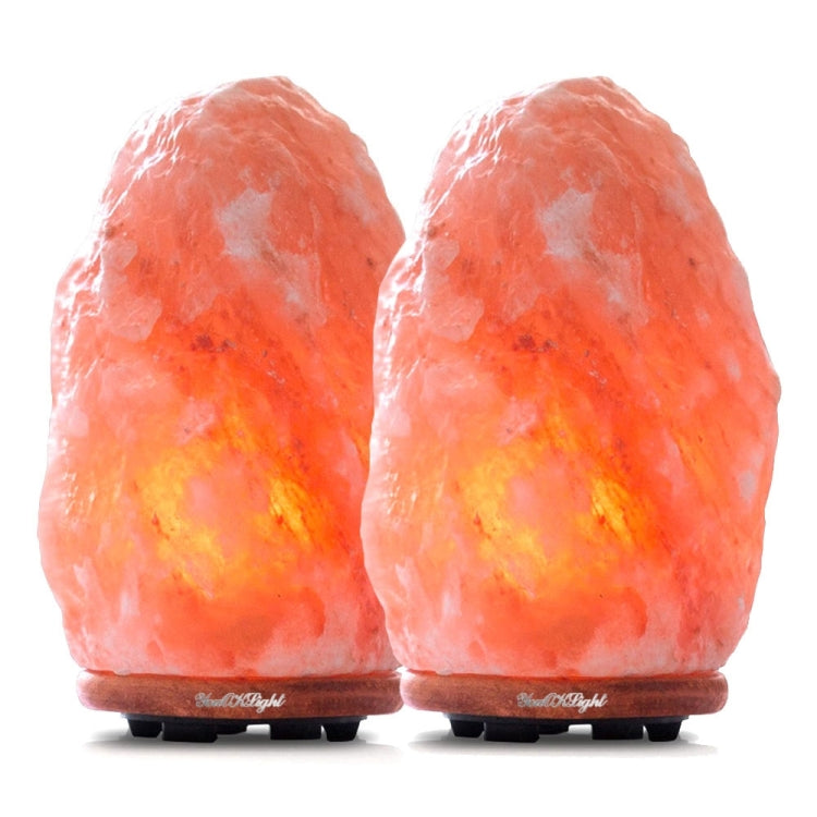 YouOKLight 2 PCS 25W Natural Large Hand Carved Hymalian Salt Lamp Touch Dimmer Switch  Amber Glow  Bedside Night Light