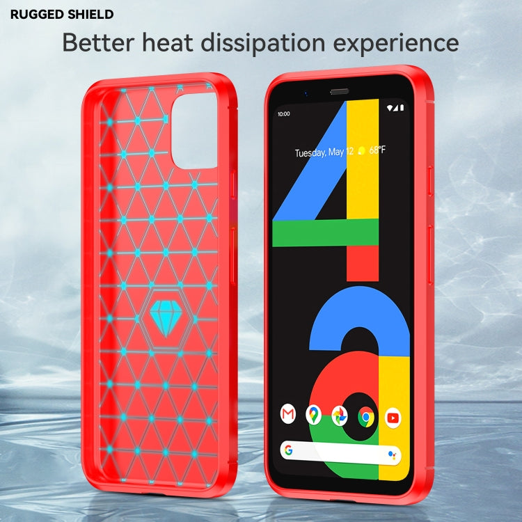 For Google Pixel 4 Brushed Texture Carbon Fiber TPU Case