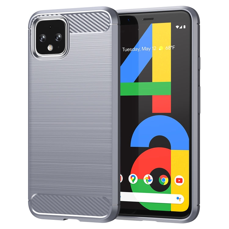 For Google Pixel 4 Brushed Texture Carbon Fiber TPU Case