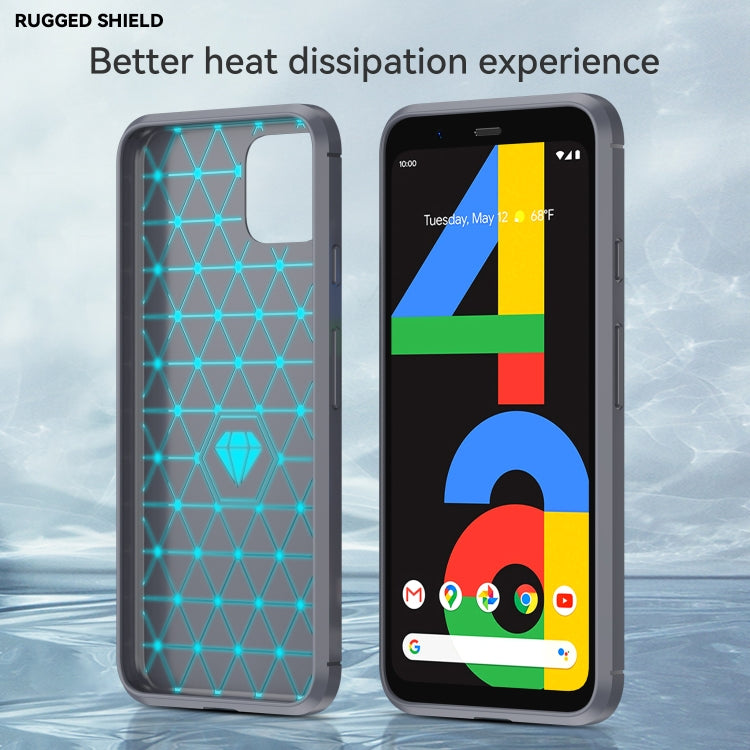For Google Pixel 4 Brushed Texture Carbon Fiber TPU Case