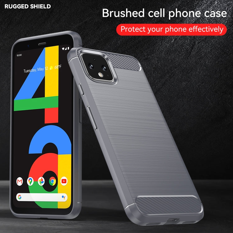 For Google Pixel 4 Brushed Texture Carbon Fiber TPU Case