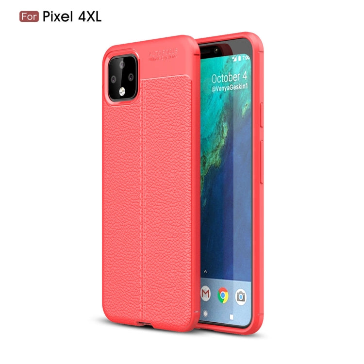 Litchi Texture TPU Shockproof Case for Google Pixel 4XL(Red)