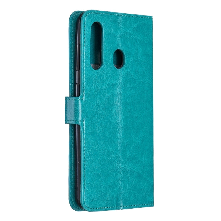 Crazy Horse Texture Horizontal Flip Leather Case for Galaxy A60, with Holder & Card Slots & Wallet & Photo Frame