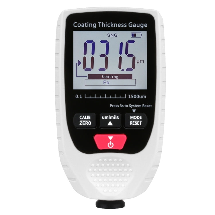 GM998 Digital Thickness Gauges Paint Coating Thickness Gauge Car Thickness Gauges Tester With Backlight Film(White)