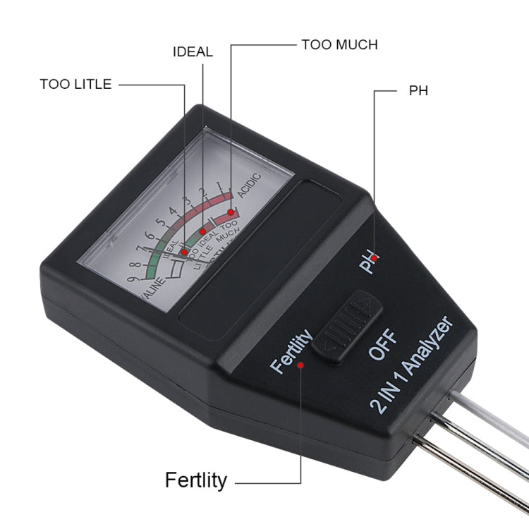RZ93 Mini Soil Moisture Humidity Hygrometer Measuring PH Meter Soil Moisture Monitor Gardening Plant Farming Light Sunlight Tester