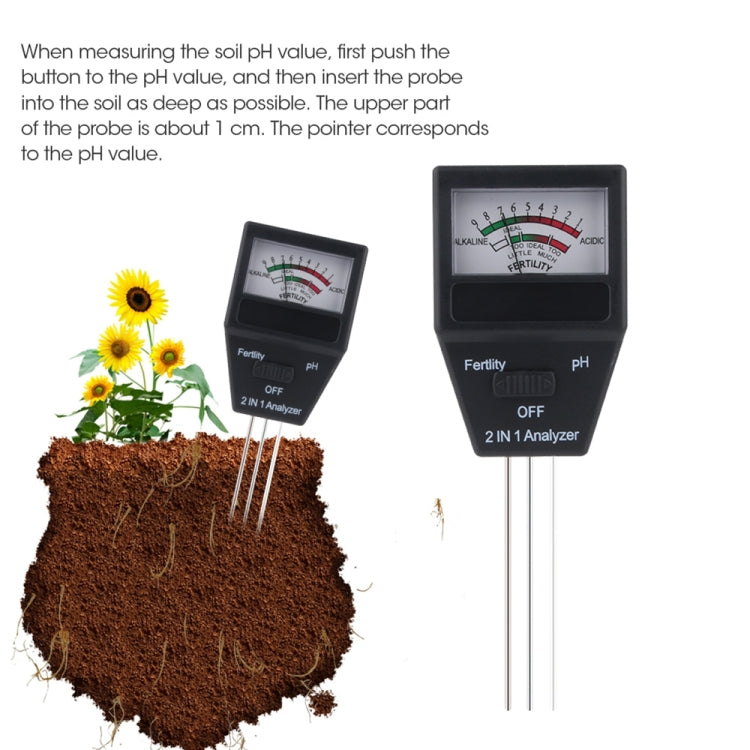 RZ93 Mini Soil Moisture Humidity Hygrometer Measuring PH Meter Soil Moisture Monitor Gardening Plant Farming Light Sunlight Tester
