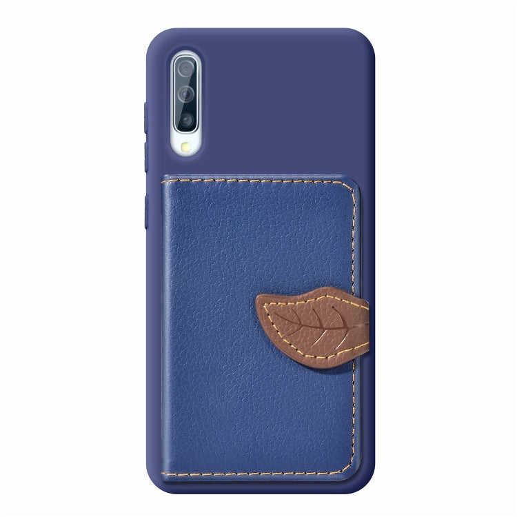 Litchi Pattern Card Bag Wallet Bracket + TPU Phone Case with Card Slot Wallet Bracket Function For Samsung A70