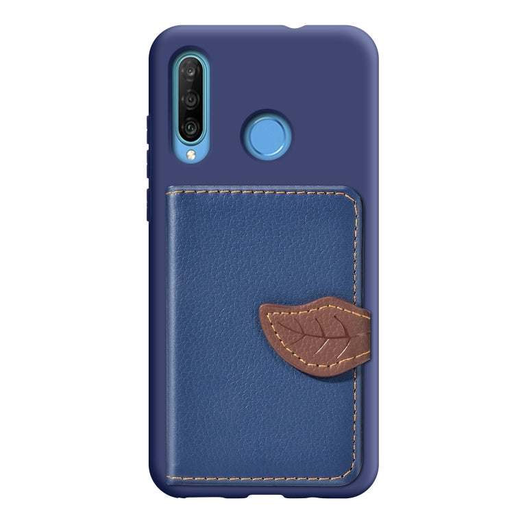 Leaf Buckle Litchi Texture Card Holder PU + TPU Case with Card Slot & Holder & Wallet & Photo Frame for Huawei Nove 4E / P30 Lite