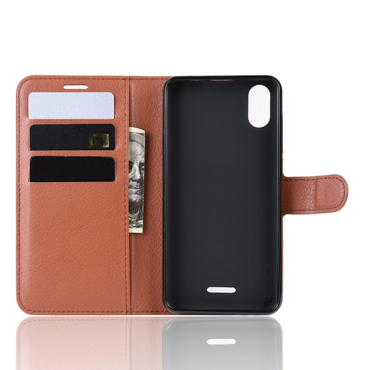 Litchi Texture Horizontal Flip Leather Case for WIKO Y80, with Wallet & Holder & Card Slots