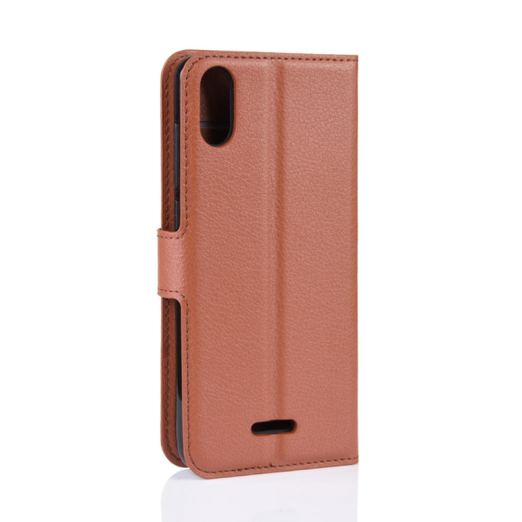 Litchi Texture Horizontal Flip Leather Case for WIKO Y80, with Wallet & Holder & Card Slots