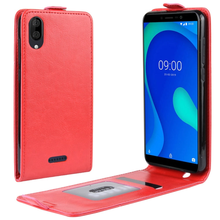 Crazy Horse Vertical Flip Leather Protective Case for WIKO Y80