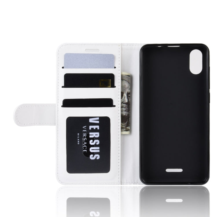 R64 Texture Single Fold Horizontal Flip Leather Case for WIKO Y80, with Holder & Card Slots & Wallet