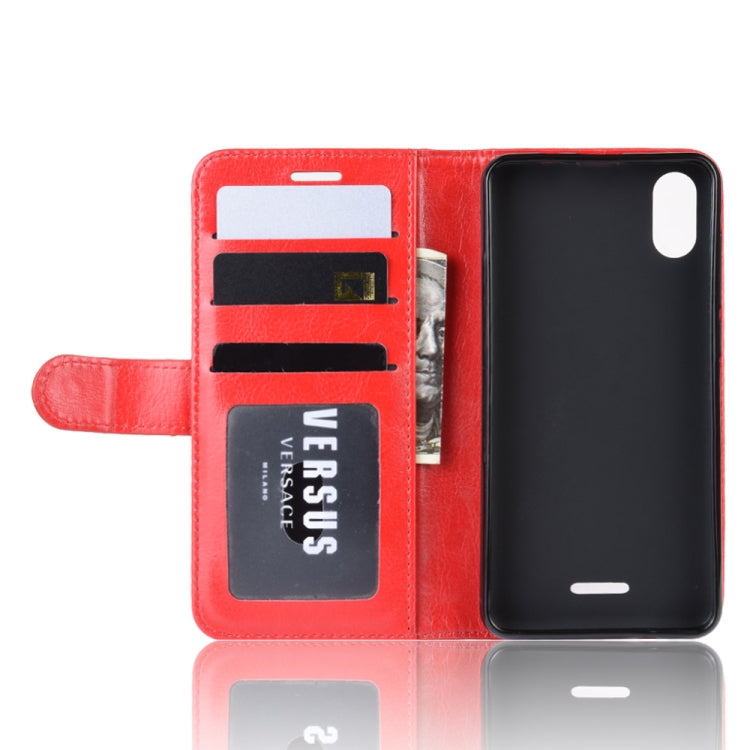 R64 Texture Single Fold Horizontal Flip Leather Case for WIKO Y80, with Holder & Card Slots & Wallet