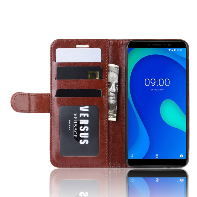 R64 Texture Single Fold Horizontal Flip Leather Case for WIKO Y80, with Holder & Card Slots & Wallet