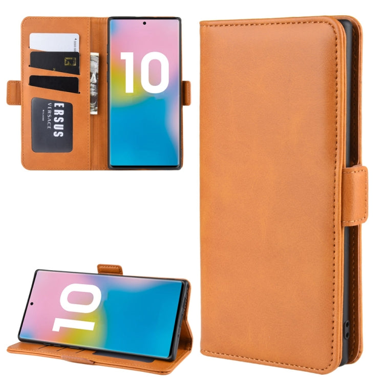 Dual-side Magnetic Buckle Horizontal Flip Leather Case for Galaxy Note 10 Pro, with Holder & Card Slots & Wallet & Photo Frame