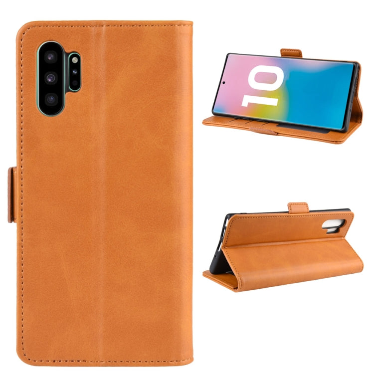 Dual-side Magnetic Buckle Horizontal Flip Leather Case for Galaxy Note 10 Pro, with Holder & Card Slots & Wallet & Photo Frame