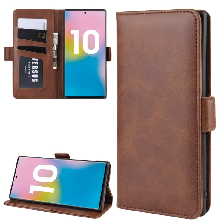 Dual-side Magnetic Buckle Horizontal Flip Leather Case for Galaxy Note 10 Pro, with Holder & Card Slots & Wallet & Photo Frame