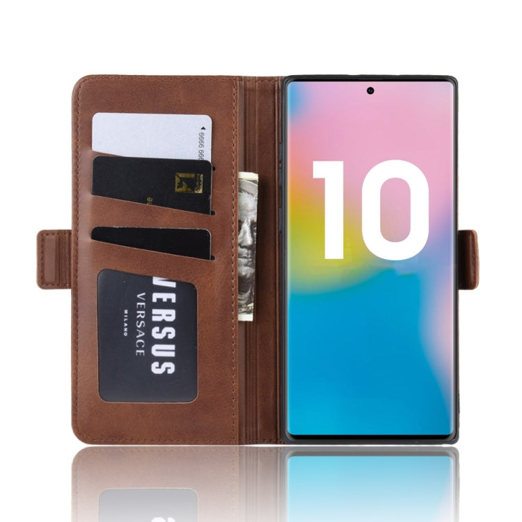 Dual-side Magnetic Buckle Horizontal Flip Leather Case for Galaxy Note 10 Pro, with Holder & Card Slots & Wallet & Photo Frame