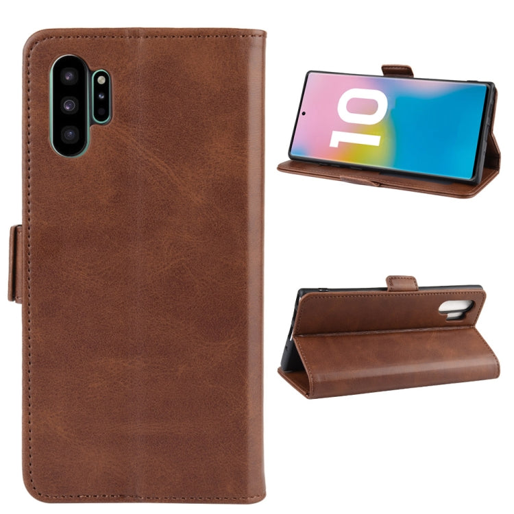 Dual-side Magnetic Buckle Horizontal Flip Leather Case for Galaxy Note 10 Pro, with Holder & Card Slots & Wallet & Photo Frame