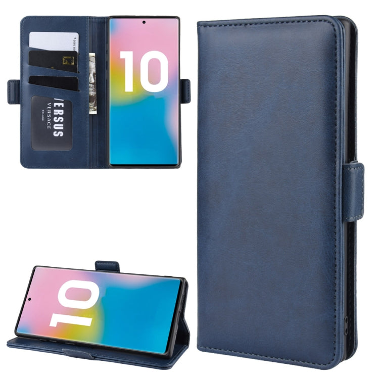 Dual-side Magnetic Buckle Horizontal Flip Leather Case for Galaxy Note 10 Pro, with Holder & Card Slots & Wallet & Photo Frame