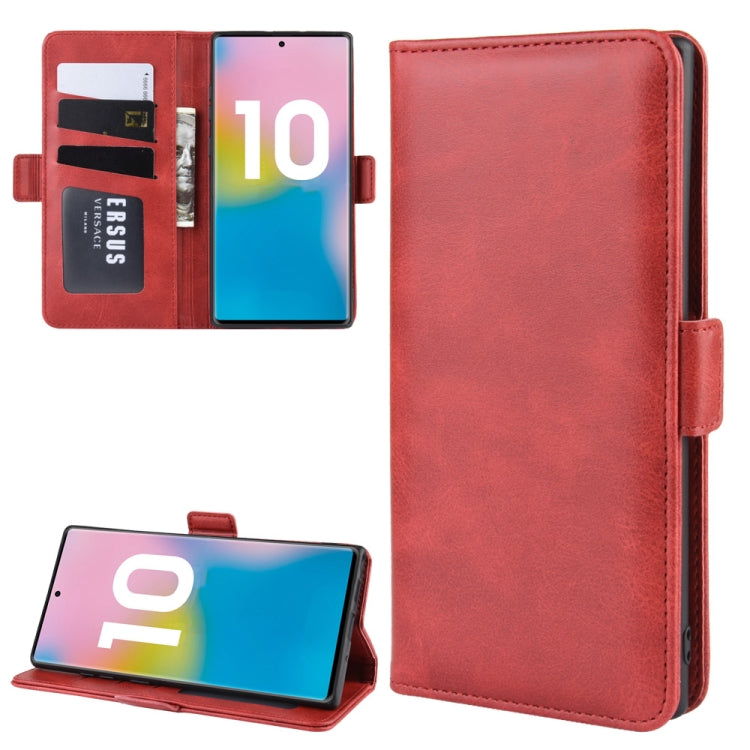 Dual-side Magnetic Buckle Horizontal Flip Leather Case for Galaxy Note 10 Pro, with Holder & Card Slots & Wallet & Photo Frame