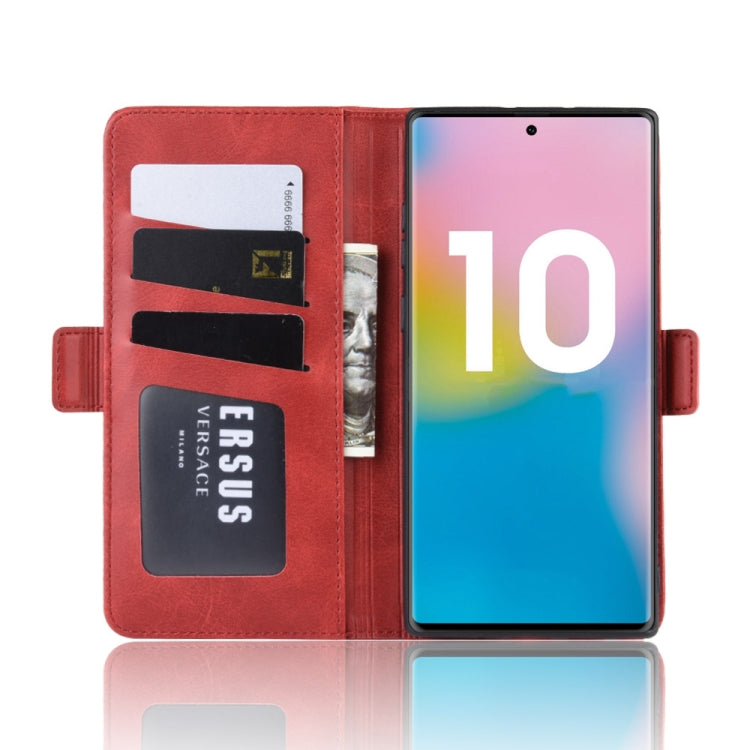 Dual-side Magnetic Buckle Horizontal Flip Leather Case for Galaxy Note 10 Pro, with Holder & Card Slots & Wallet & Photo Frame