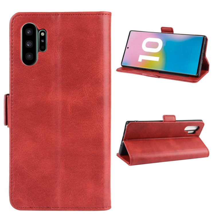 Dual-side Magnetic Buckle Horizontal Flip Leather Case for Galaxy Note 10 Pro, with Holder & Card Slots & Wallet & Photo Frame