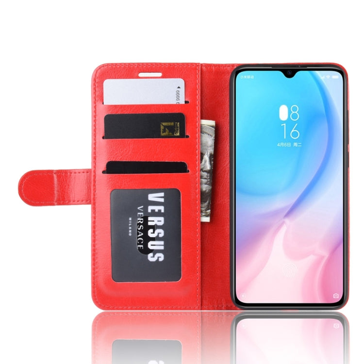 R64 Texture Single Fold Horizontal Flip Leather Case for MI CC9, with Holder & Card Slots & Wallet