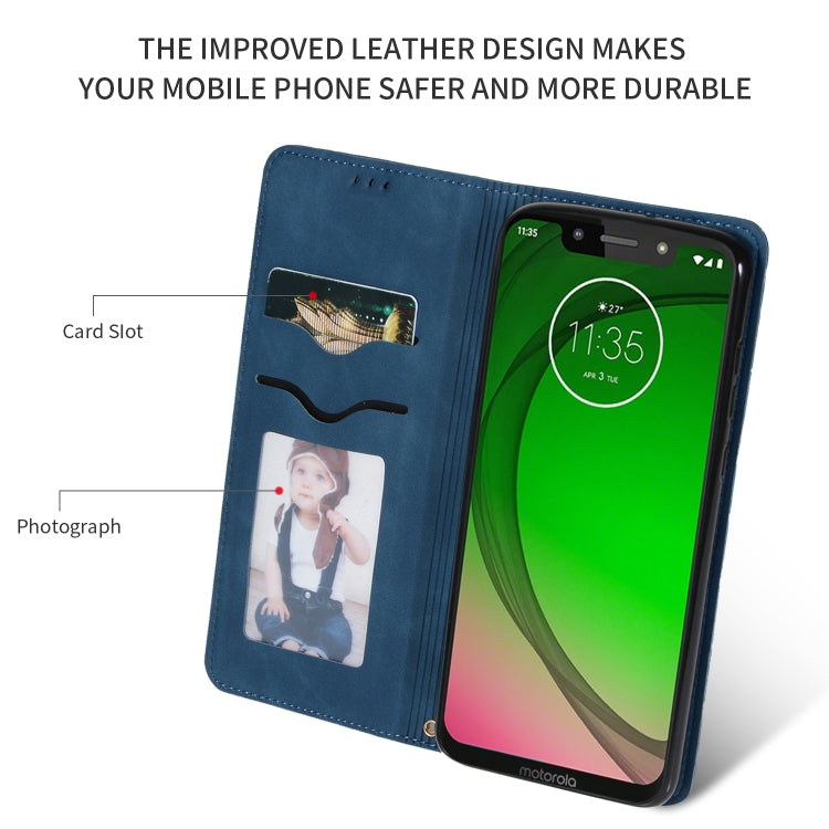 Retro Skin Feel Business Magnetic Horizontal Flip Leather Case for Moto G7 Play U.S. Edition