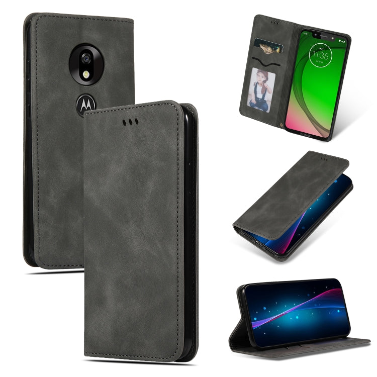 Retro Skin Feel Business Magnetic Horizontal Flip Leather Case for MOTO G7 Play European version
