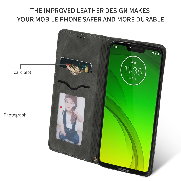 Retro Skin Feel Business Magnetic Horizontal Flip Leather Case for Moto G7 Power European version