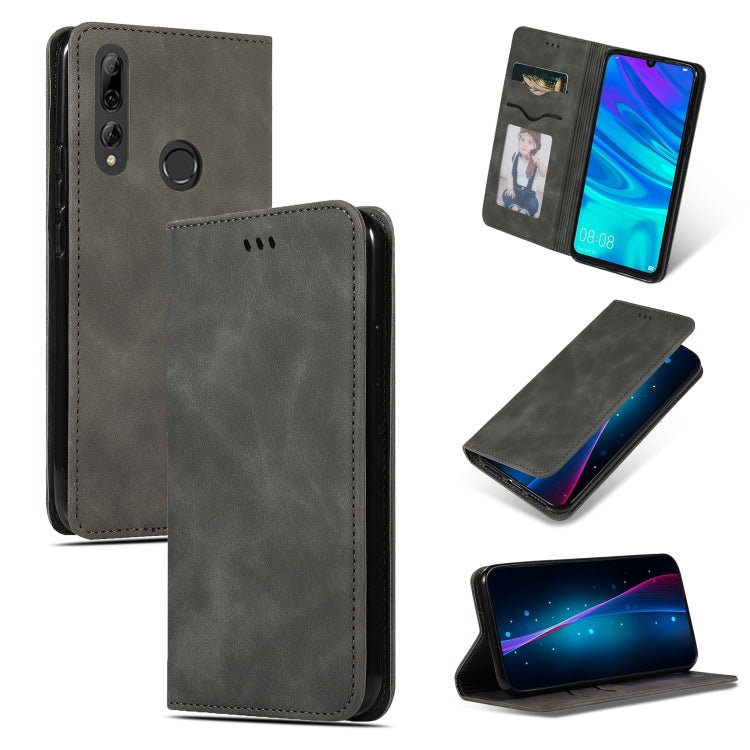 Retro Skin Feel Business Magnetic Horizontal Flip Leather Case for Huawei P Smart 2019 & P Smart Plus 2019