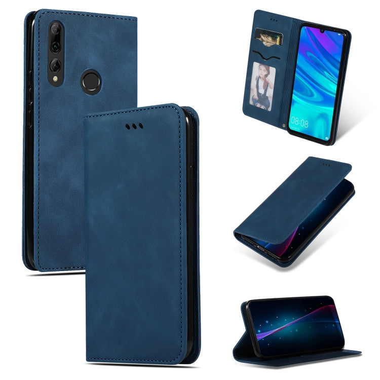 Retro Skin Feel Business Magnetic Horizontal Flip Leather Case for Huawei P Smart 2019 & P Smart Plus 2019