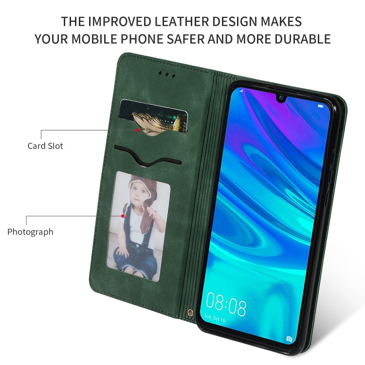 Retro Skin Feel Business Magnetic Horizontal Flip Leather Case for Huawei P Smart 2019 & P Smart Plus 2019
