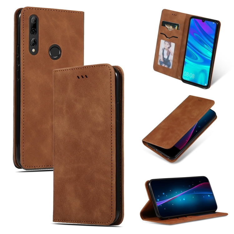 Retro Skin Feel Business Magnetic Horizontal Flip Leather Case for Huawei P Smart 2019 & P Smart Plus 2019