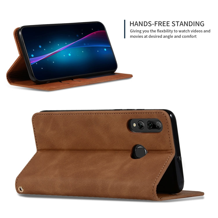 Retro Skin Feel Business Magnetic Horizontal Flip Leather Case for Huawei P Smart 2019 & P Smart Plus 2019