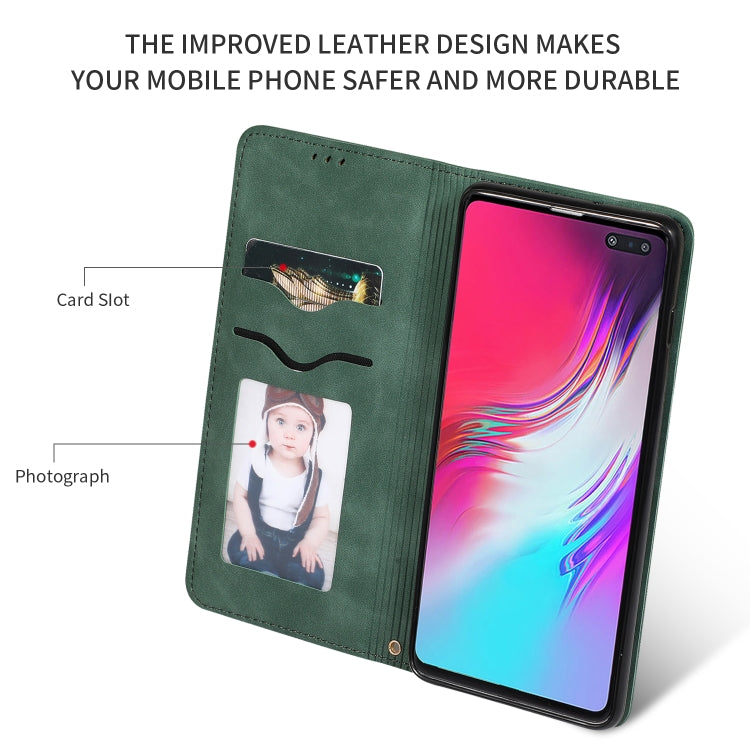 Retro Skin Feel Business Magnetic Horizontal Flip Leather Case for Galaxy S10 5G