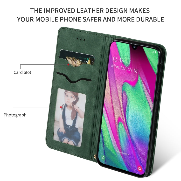 Retro Skin Feel Business Magnetic Horizontal Flip Leather Case for Galaxy A20E & A10E & A202F